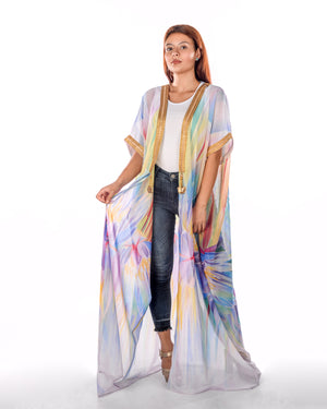 Shifon Multicolor Bisht