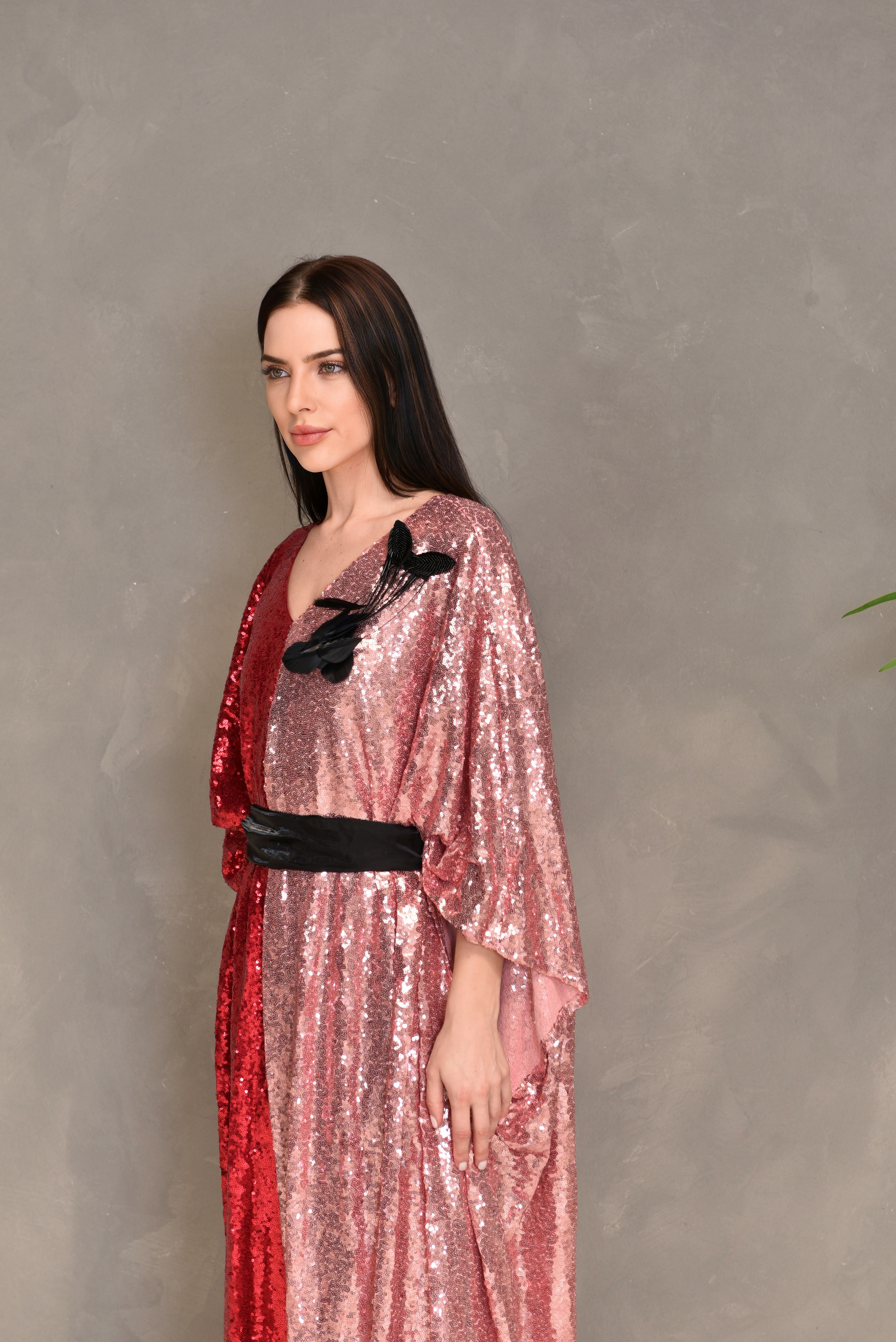 Full Sequence Embroidered Kaftan