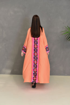 Crepe Satin Embroidered Bisht