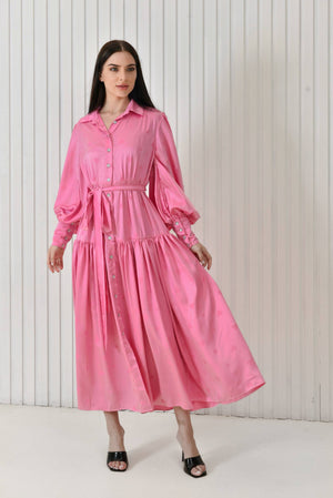 Heart Print Pink Dress