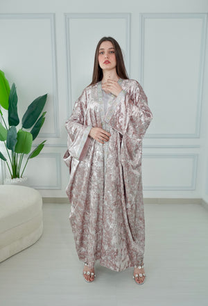 Velvet Pink Silver Bisht