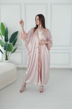 Pink Bisht With Sequence Embroidery
