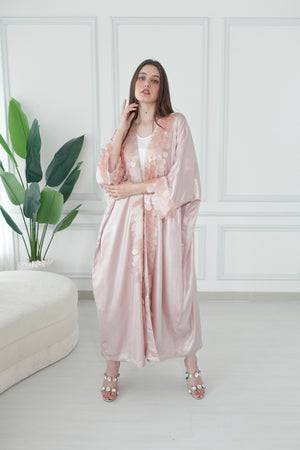 Pink Bisht With Sequence Embroidery