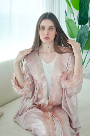 Pink Bisht With Sequence Embroidery