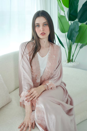 Pink Bisht With Sequence Embroidery