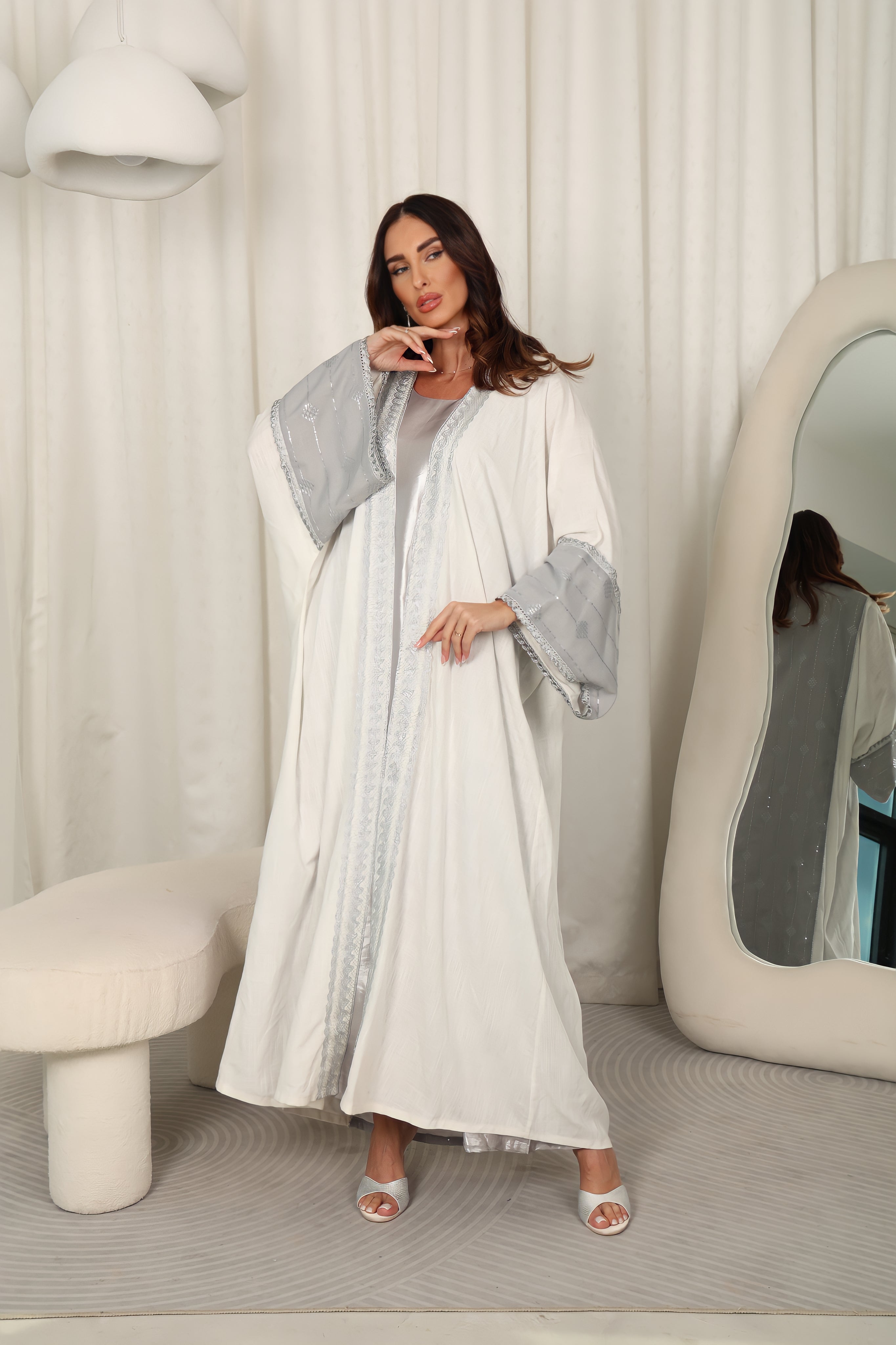 White Linen Abaya