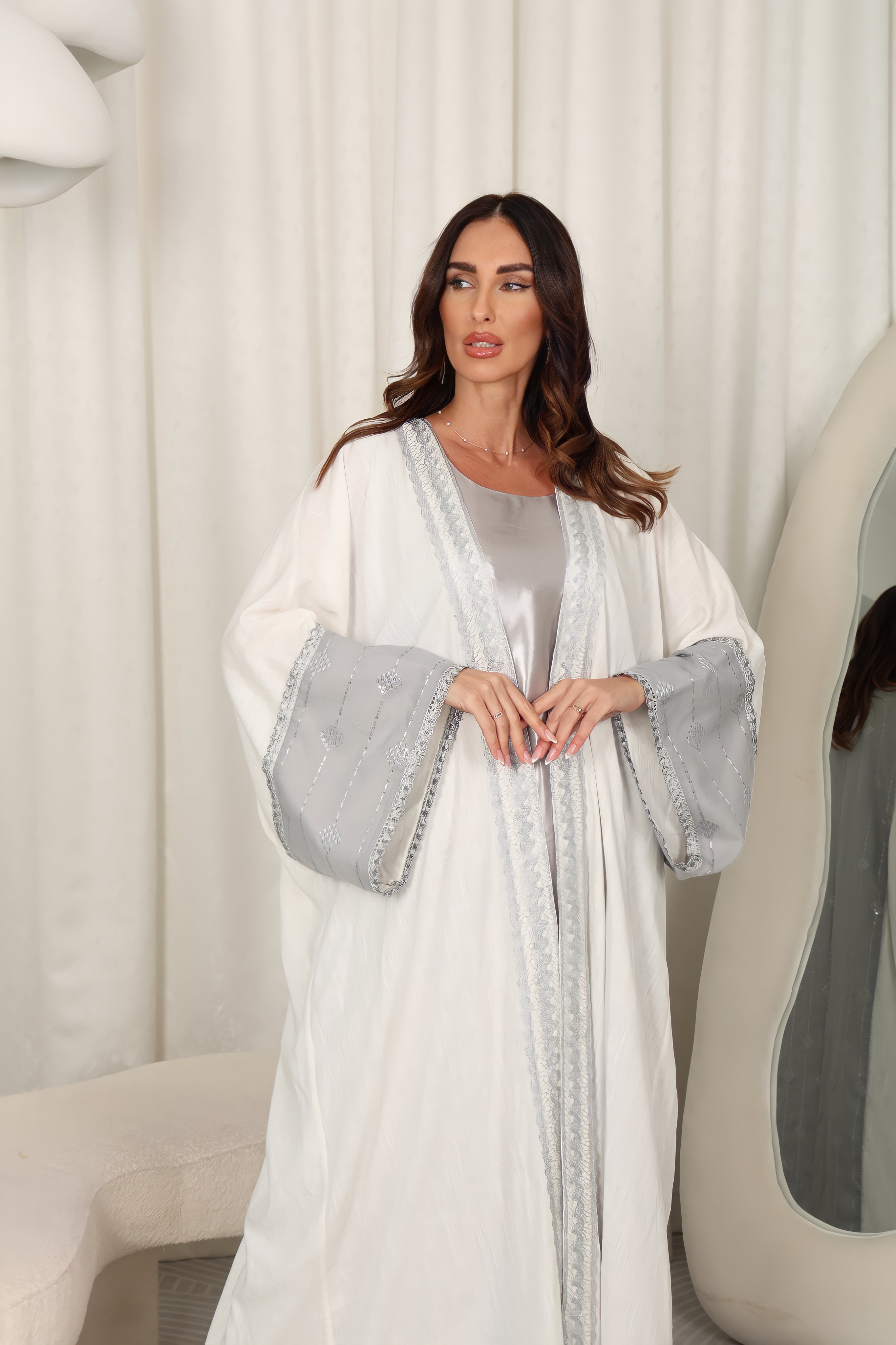 White Linen Abaya