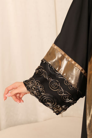 Black Kaftan With Embroidery