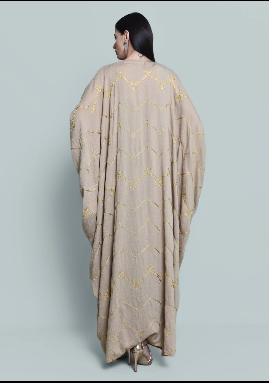 Beige Linen Abaya