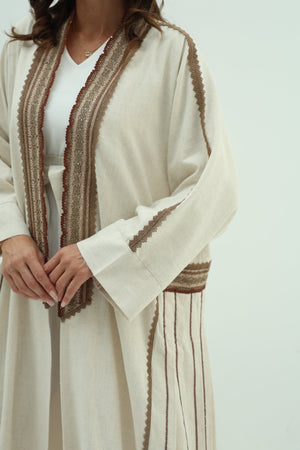 Linen abaya – biege