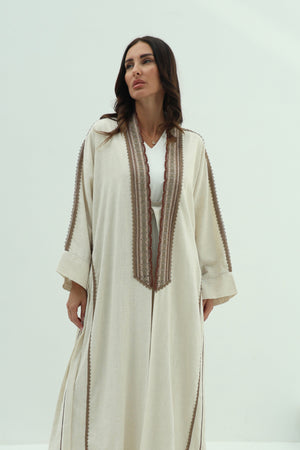 Linen abaya – biege