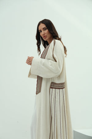 Linen abaya – biege