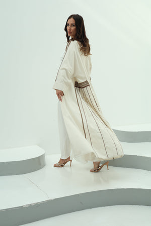 Linen abaya – biege