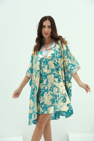 Multicolor Chiffon Breezy Beachwear for Women