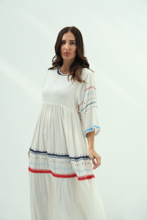 Cotton white dress – design