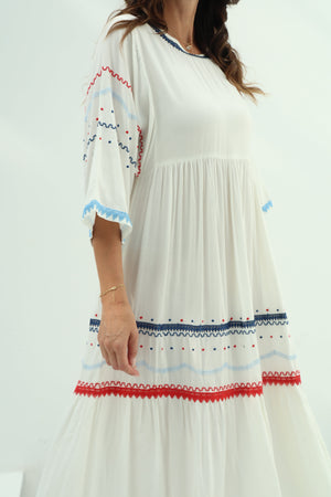 Cotton white dress – design