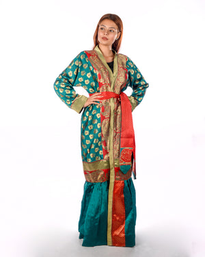 Green Organza Kaftan