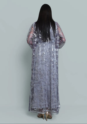 Tulle Beads Sequence Embroidered Kaftan