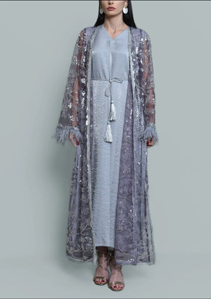 Tulle Beads Sequence Embroidered Kaftan