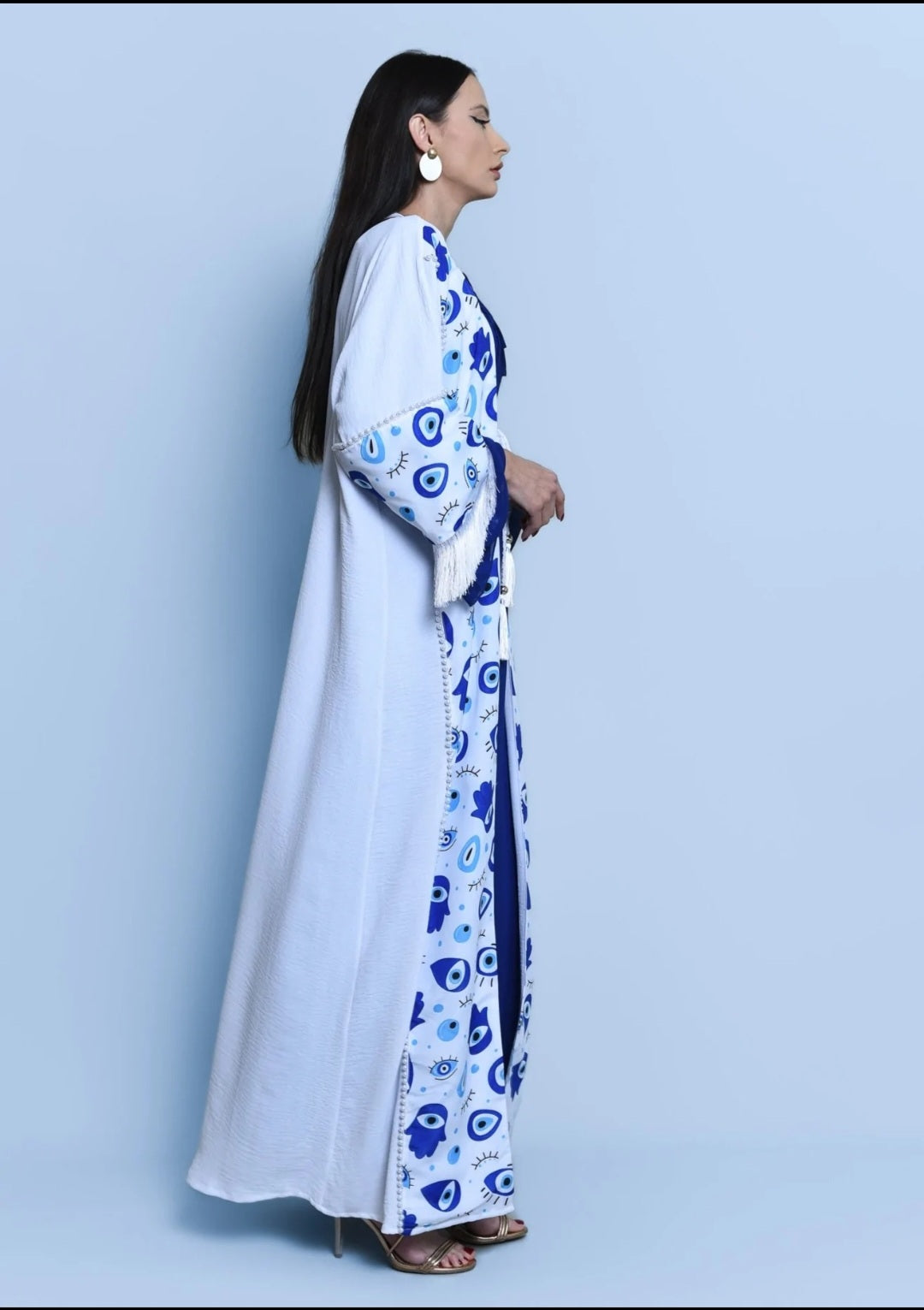 Cotton crepe kaftan