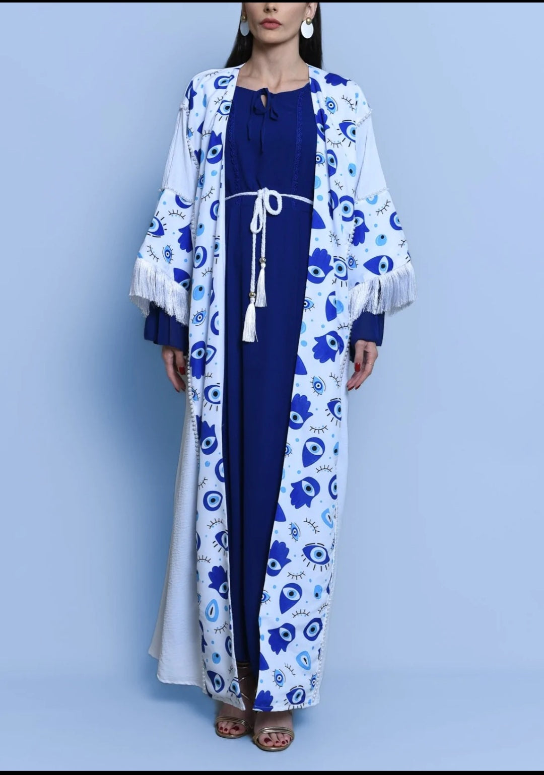 Cotton crepe kaftan