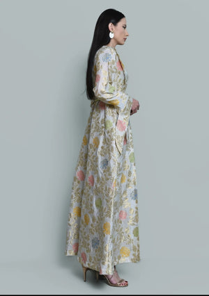 Jaqquard Satin Kaftan