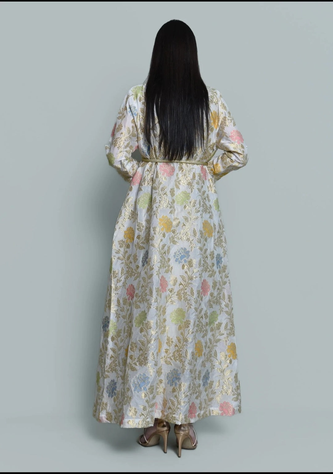 Jaqquard satin kaftan