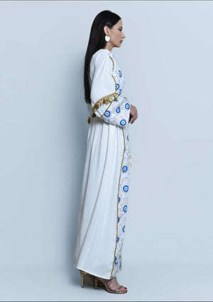 Black Abaya – Tulle Embroidered Bisht Design