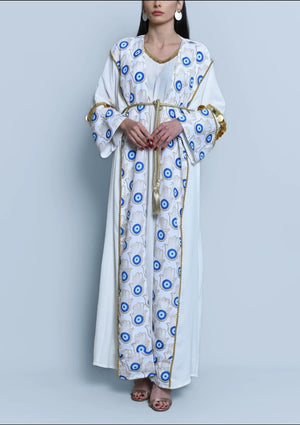 Black Abaya – Tulle Embroidered Bisht Design