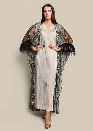 Tulle 3D Embroidery Abaya