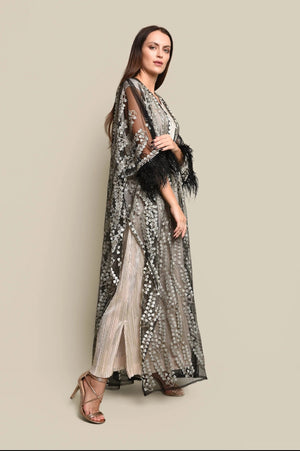 Tulle 3D Embroidery Abaya
