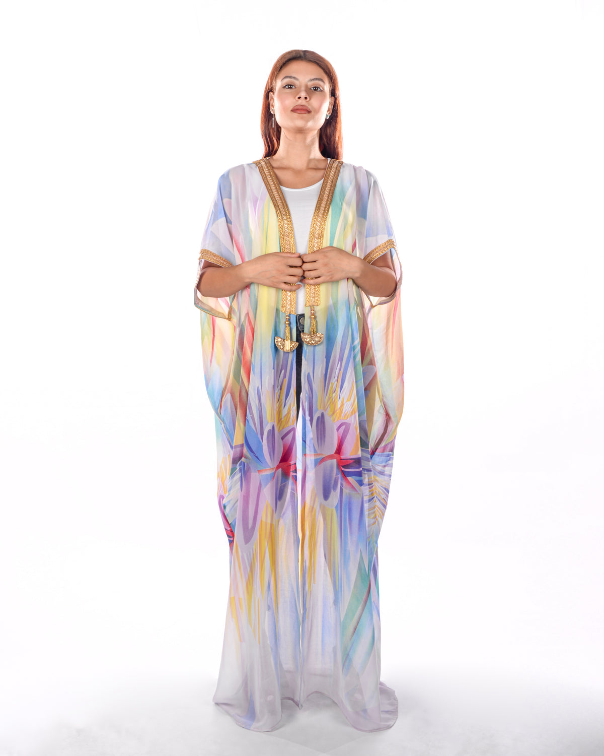 Shifon Multicolor Bisht