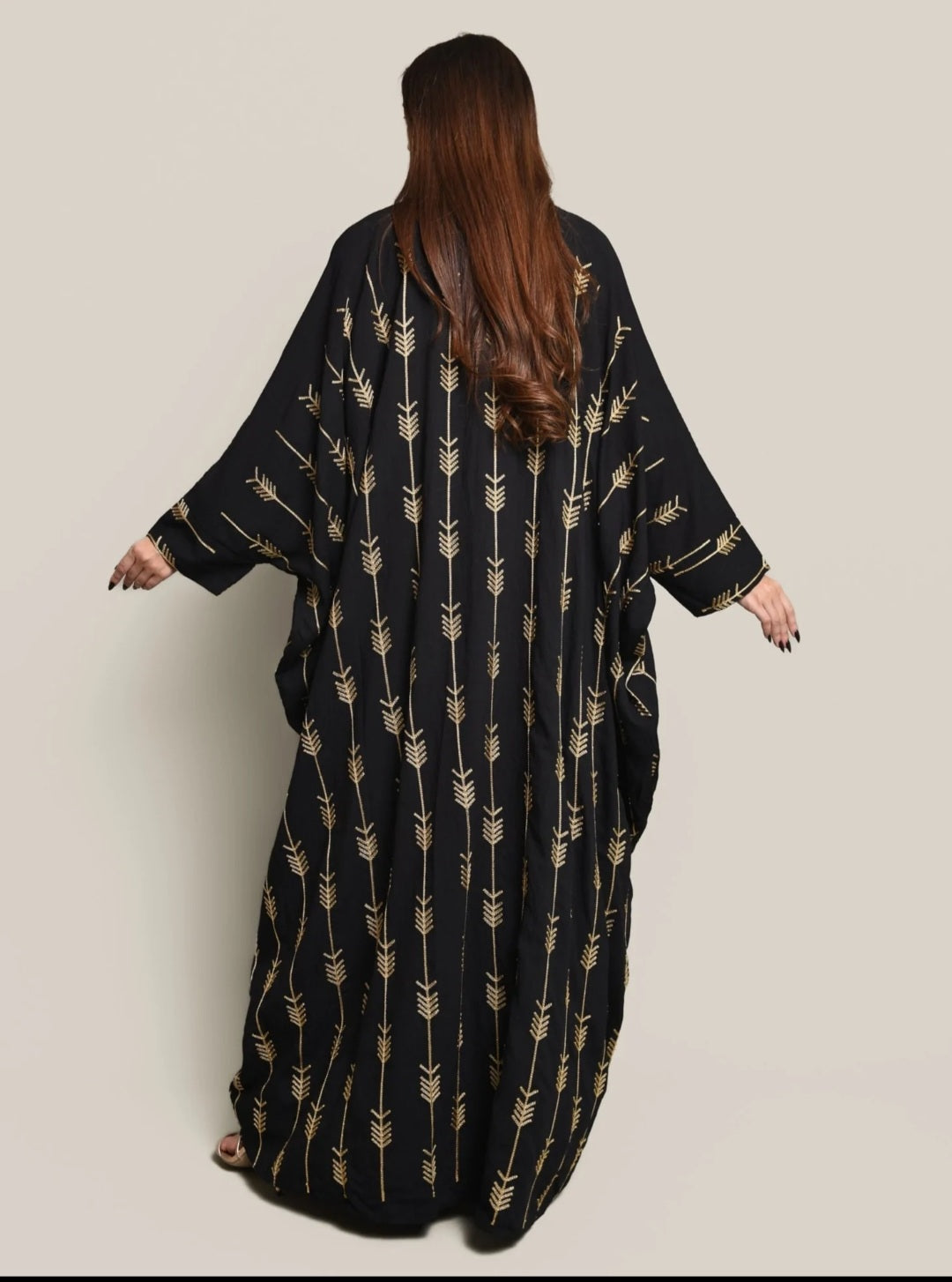 Crepe linen abaya