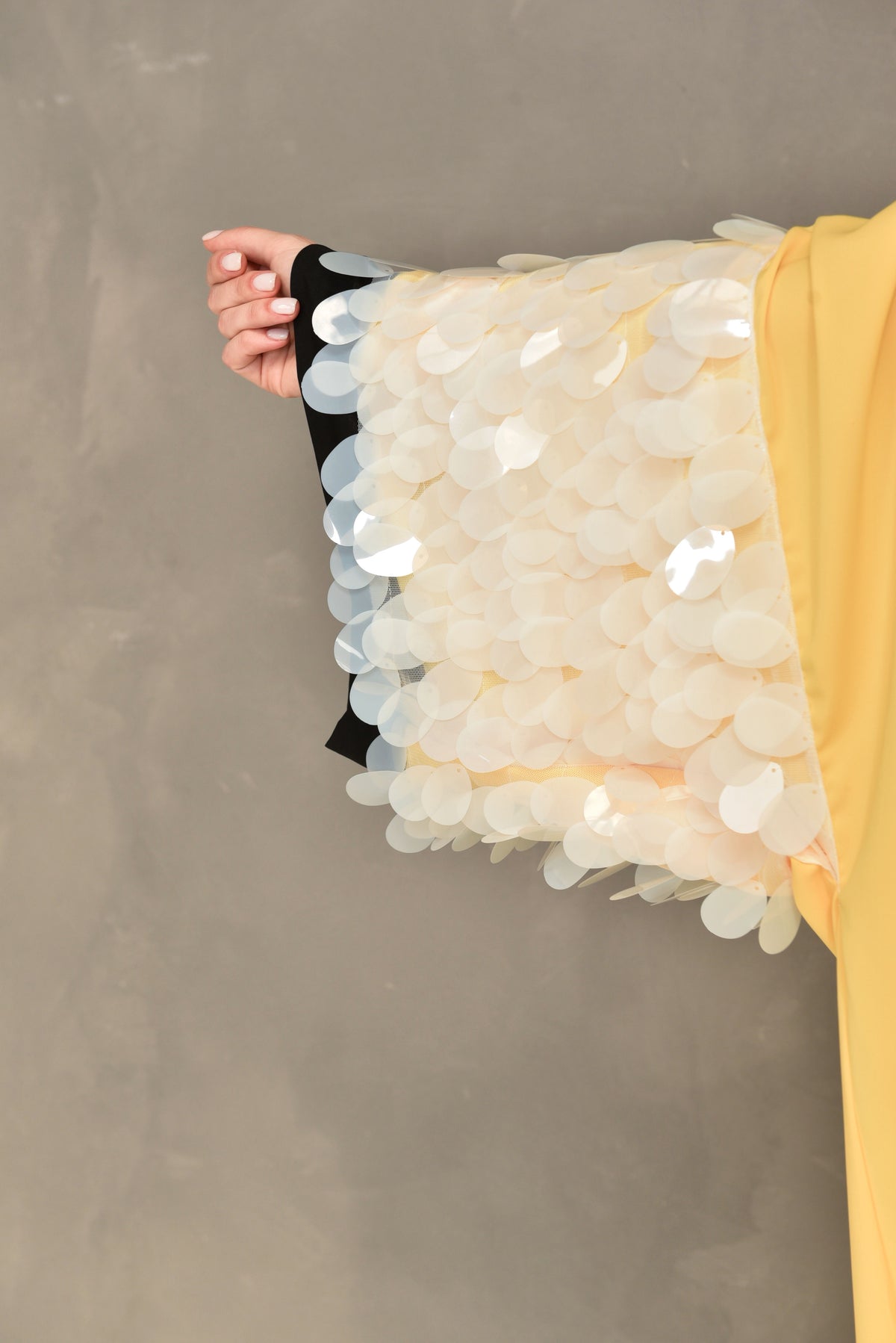 Yellow Embroiderd Kaftan Dress