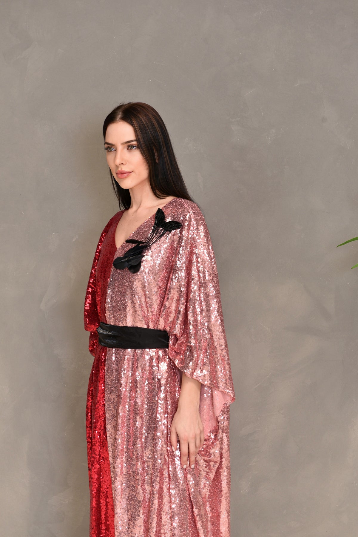 Full Sequence Embroidered Kaftan