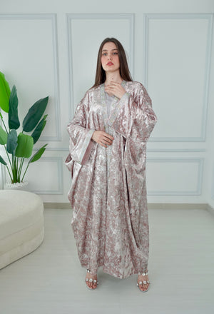 Pistachio Bisht With Colorful Sequence Sleeves