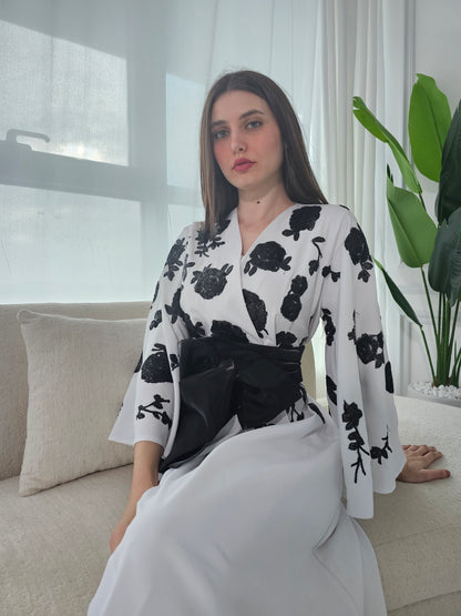 White Crepe Kaftan