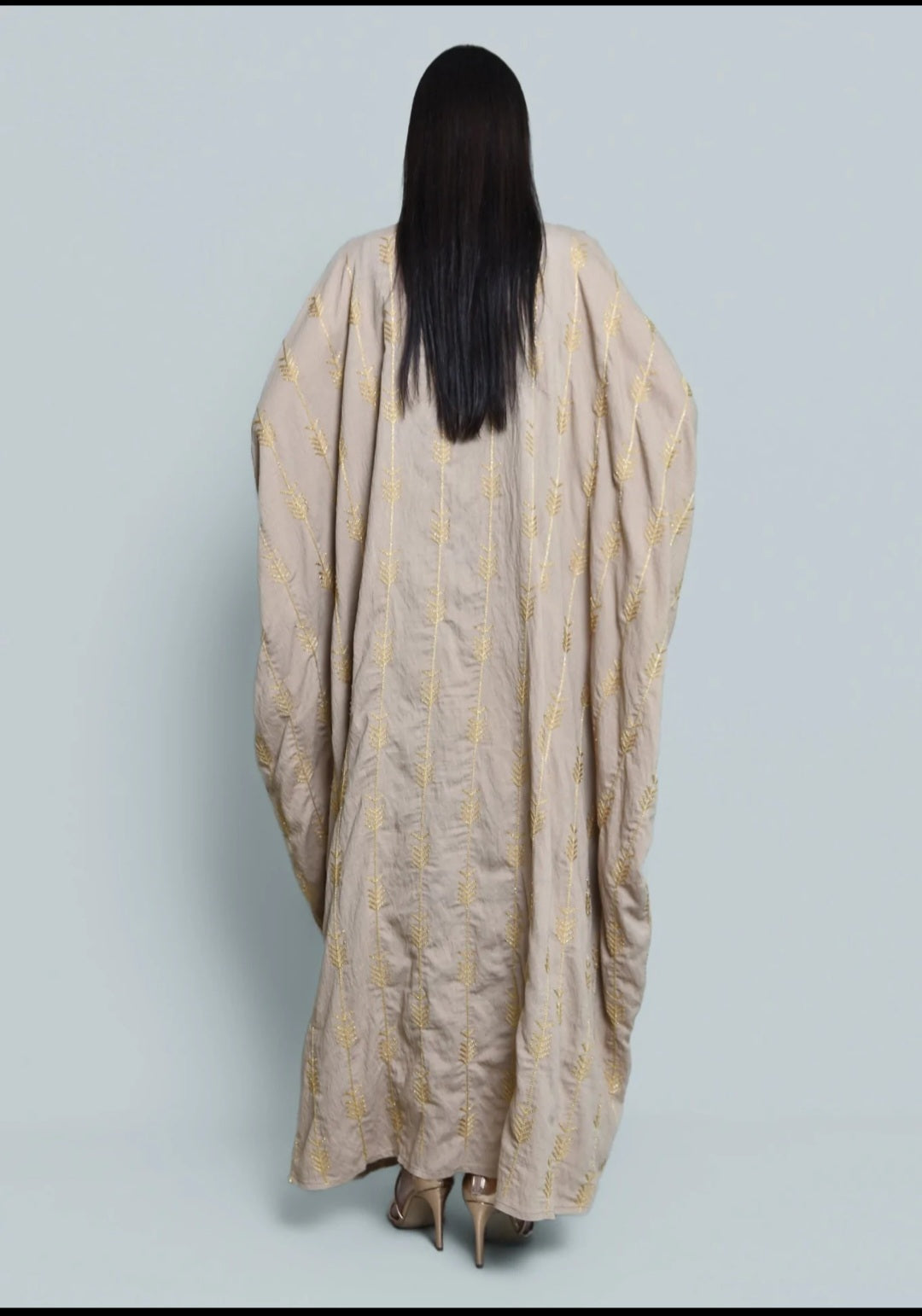 Beige Linen Abaya