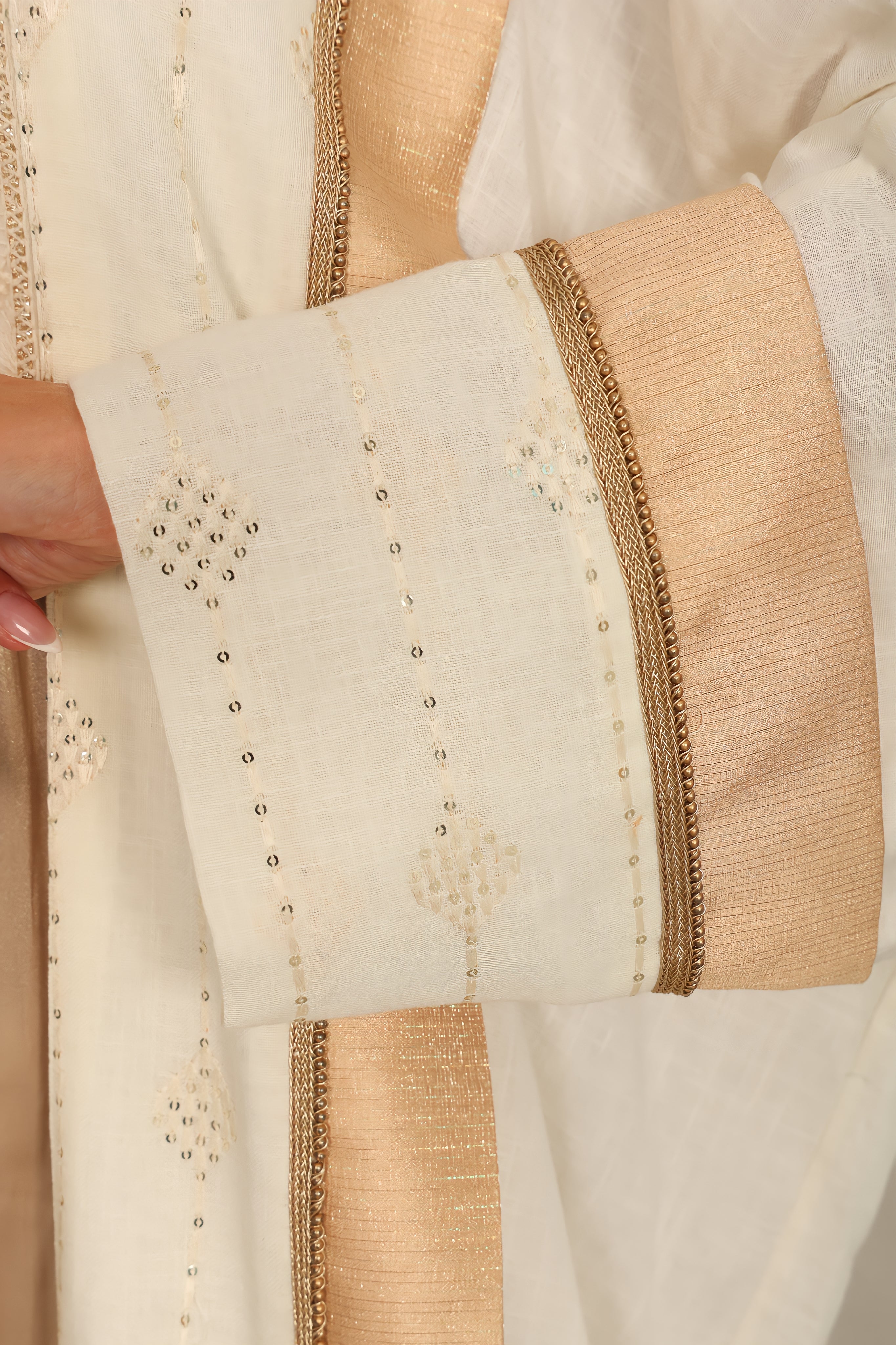 Off White Linen Abaya