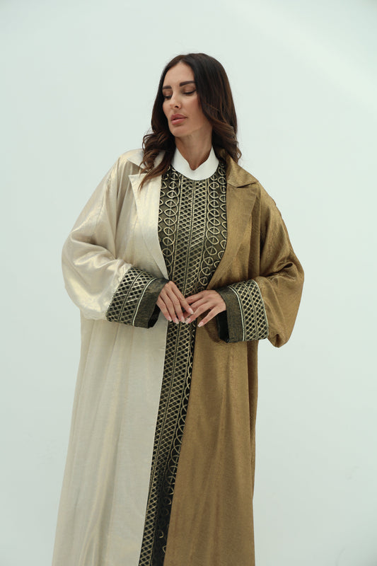 Off White Crepe Abaya