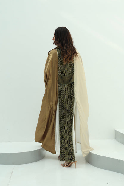 Off White Crepe Abaya