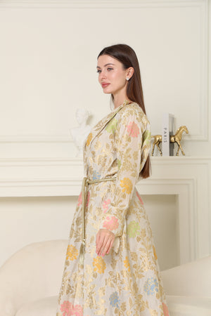 Multi Color Brokar Kaftan