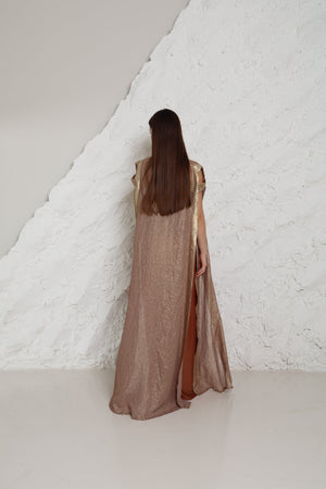 Gold Metalic Georgette Kaftan