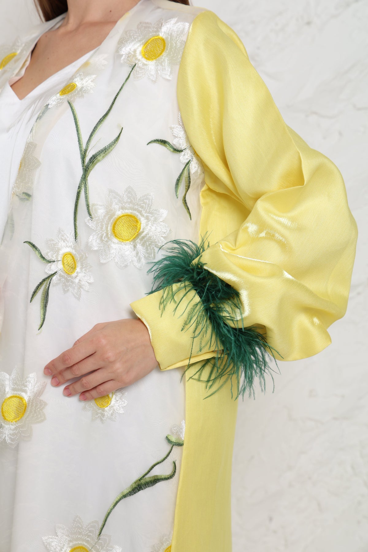 Yellow Organza Kaftan