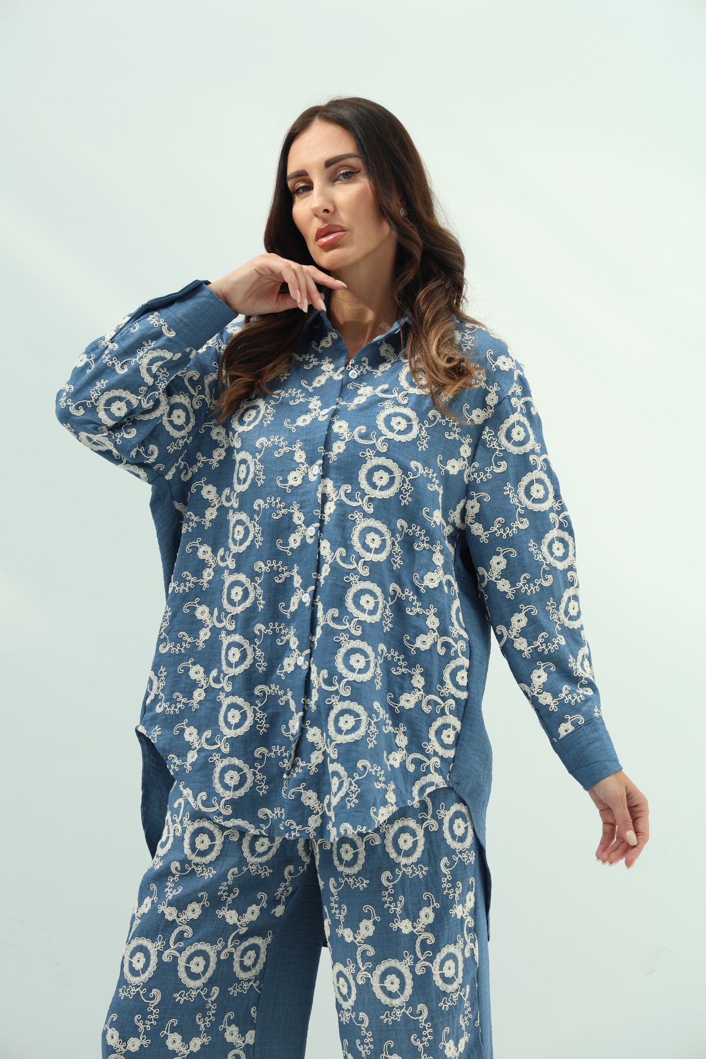 Navy Cotton Casual Wear