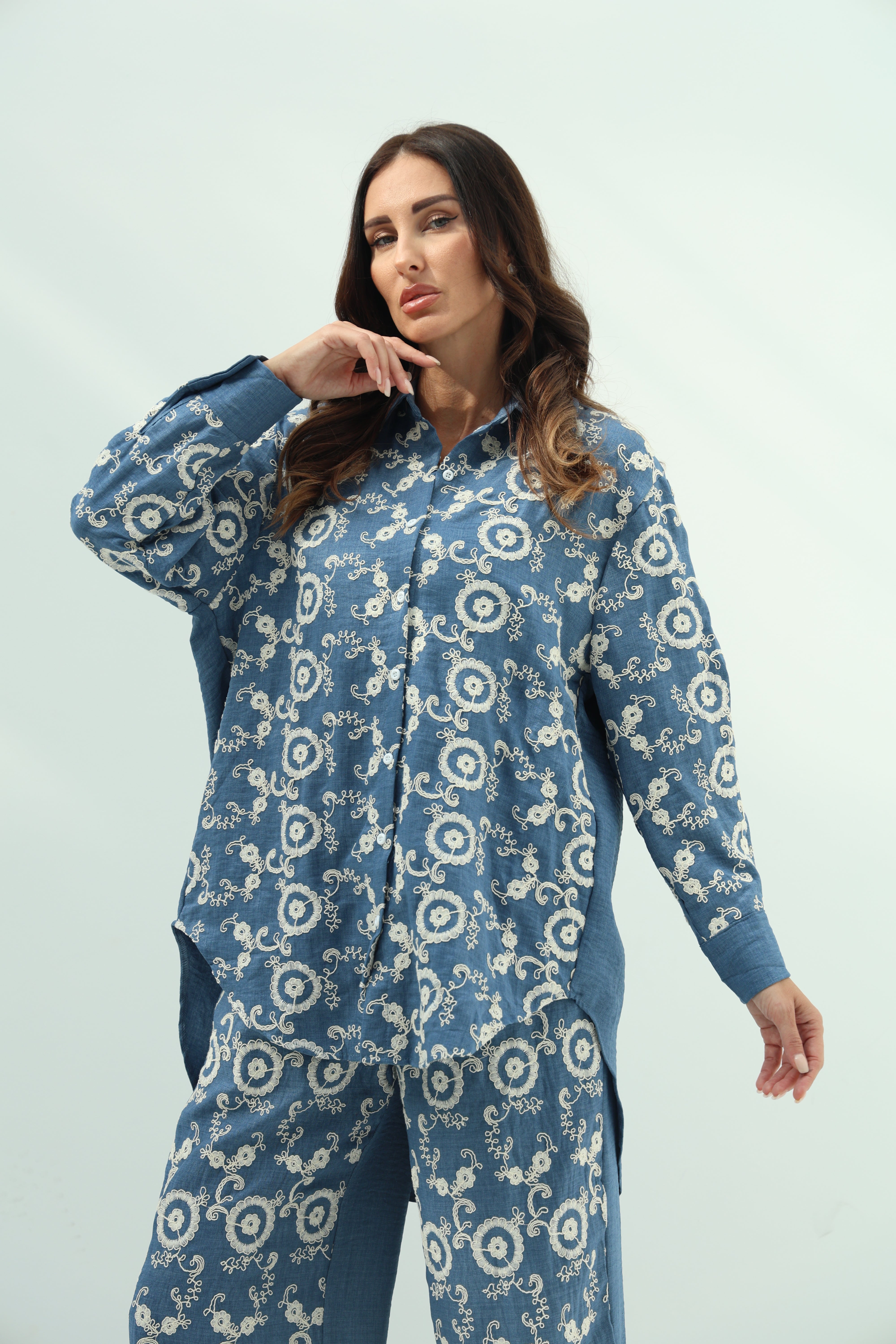 Navy Cotton Casual Wear