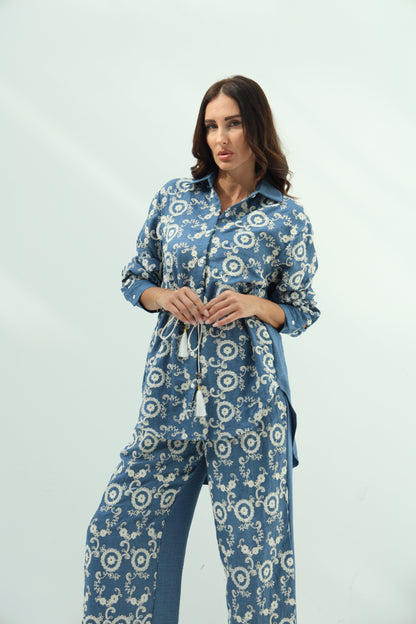 Navy Cotton Casual Wear