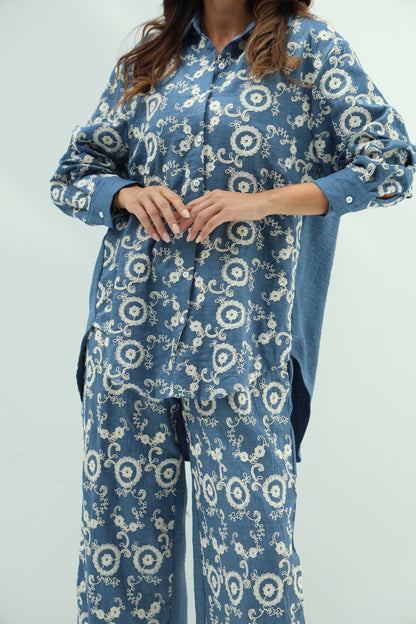 Navy Cotton Casual Wear