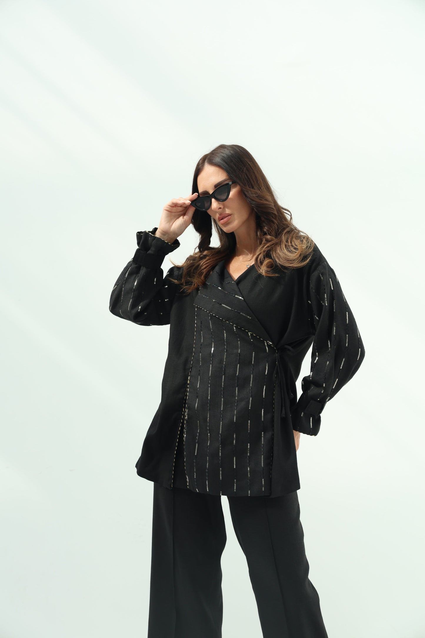 Black Linen Casual Wear