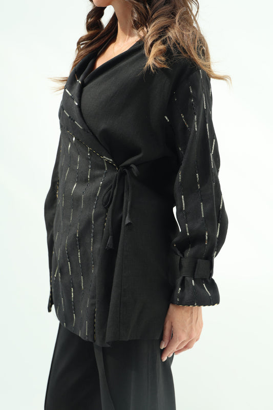 Black Linen Casual Wear